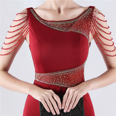 Embroidered Sheer Mesh Maxi Dress