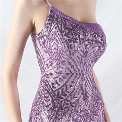 One-Shoulder Sequin Maxi Dress