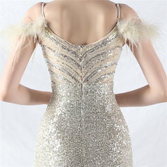 V-Neck Split Maxi Dress