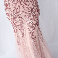 Ostrich Feather Sequined Maxi Dress