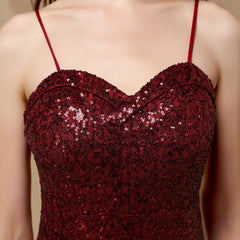 V-Neck Sequined Fishtail Maxi Dress