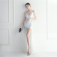 Sequin Split Maxi Dress