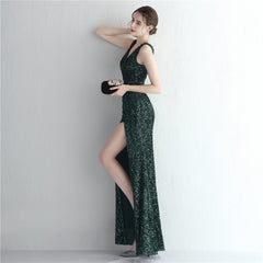 Sequined Fishtail Maxi Dress