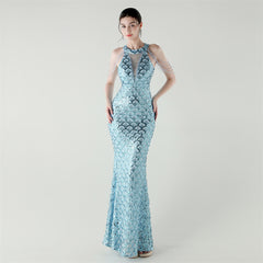 Sequined Fishtail Maxi Dress
