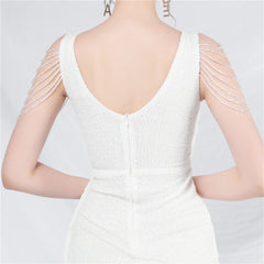 Sequined V-Neck Bodycon Dress