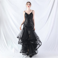 Floral Sequin Mesh Maxi Dress