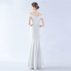 Off-Shoulder Maxi Split Dress