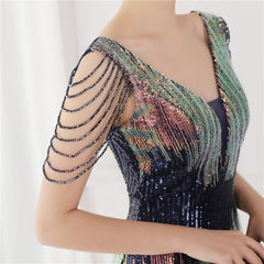 Sequined Fishtail Maxi Dress