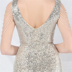 Short V-Neck Bodycon Split Dress