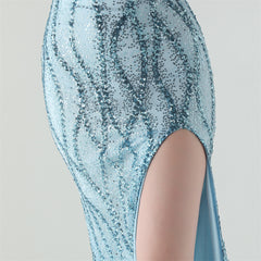 Sequined Heart-Collar Maxi Dress