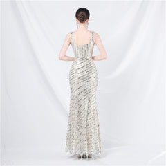 Sequin Split Maxi Dress