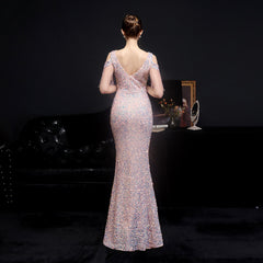 Sequin Fishtail Maxi Dress