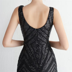 Sequin Fishtail Maxi Dress