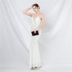 Sequined Split Maxi Dress