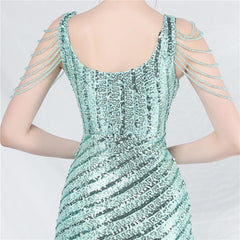 Sequin Split Maxi Dress