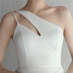 One-Shoulder Asymmetric Split Maxi Dress