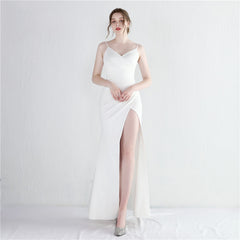 V-Neck Split Fishtail Maxi Dress