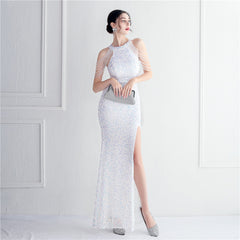 Sequined Split Maxi Dress