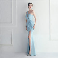 Ruffled One-Shoulder Maxi Dress