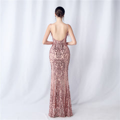 Sequined Split Maxi Dress