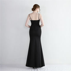 V-Neck Split Fishtail Maxi Dress