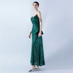 Sequined A-Line Maxi Dress