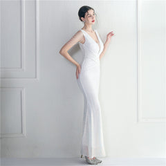 Sequined Fishtail Maxi Dress