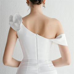 One-Shoulder Ruffle Maxi Dress