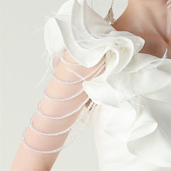 One-Shoulder Beaded Maxi Dress