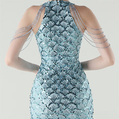 Sequined Fishtail Maxi Dress