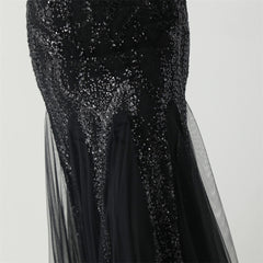 Backless Sequined Fishtail Maxi Dress