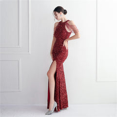 Sequined Split Maxi Dress