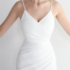 V-Neck Split Fishtail Maxi Dress