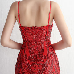 Sequined V-Neck Maxi Dress