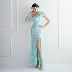 Sequined Fishtail Maxi Dress