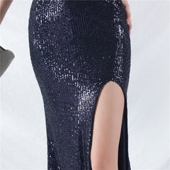 V-Neck Split Maxi Dress