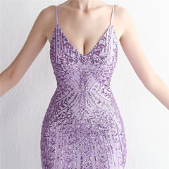 Sequined Fringed Fishtail Maxi Dress