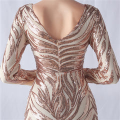 Sequined V-Neck Maxi Dress