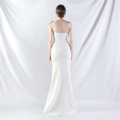 Strapless Slit Maxi Dress