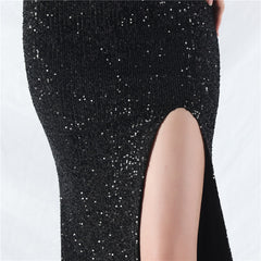 V-Neck Split Maxi Dress