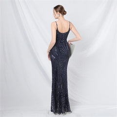 Sequined Split Maxi Dress