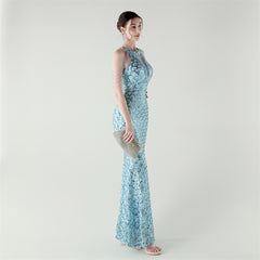Sequined Fishtail Maxi Dress