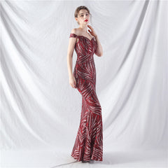 Off-Shoulder Corset Maxi Dress