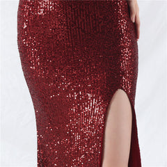 V-Neck Split Maxi Dress