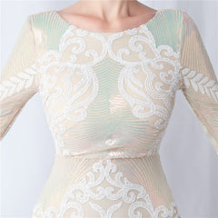 Sequin Long-Sleeve Bodycon Dress