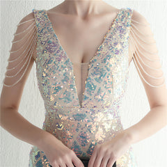 Rhinestone Sequin Maxi Dress