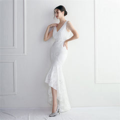 Sequined Beaded Fishtail Maxi Dress