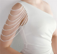 Beaded One-Shoulder Fishtail Maxi Dress