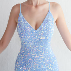 Sequined V-Neck Maxi Dress