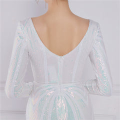 Sequin Fishtail Maxi Dress